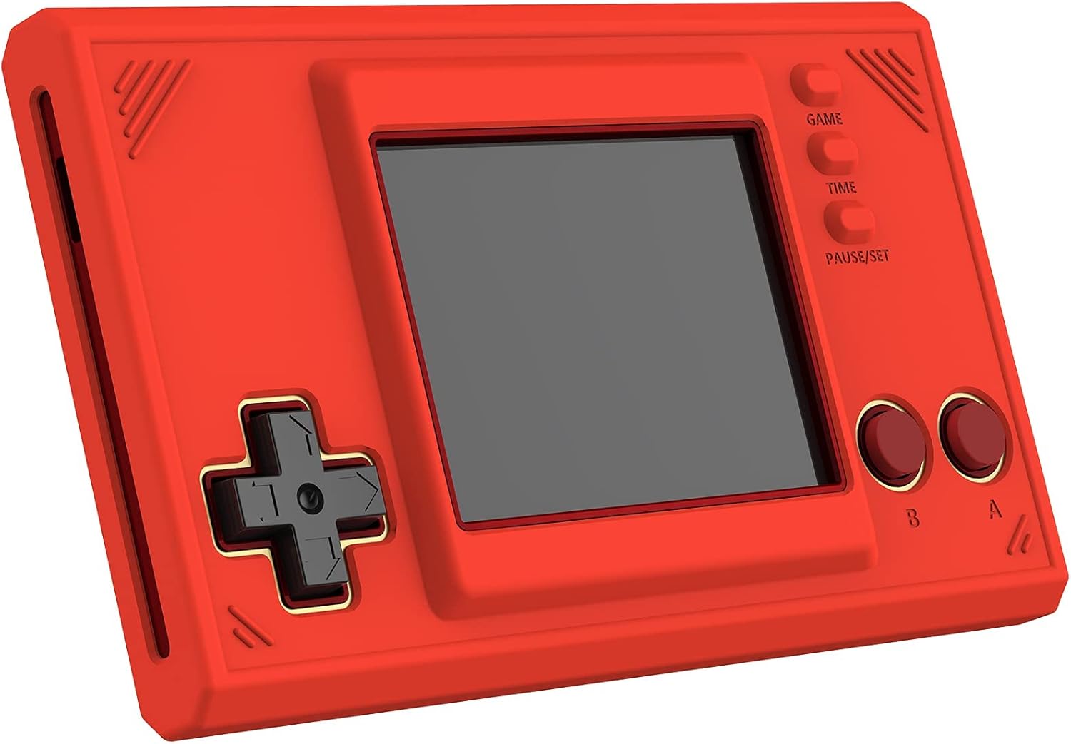 PlayVital Passion Red Silicone Cover Protective Case Skin for Nintendo Games & Watch with 2 Super Mario Bros Screen Protectors