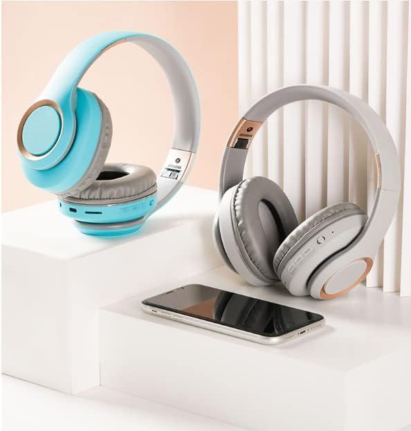 Wireless Headphones Bluetooth 5.3 Over Ear Bluetooth Headphones/Low Latency/Closed Type Sound Leak Resistant/Built-in Microphone/Lightweight Comfortable Fit/Foldable/40mm HD Driver Unit/3.5mm AUX