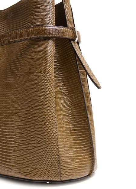 TOTEME Belted lizard embossed bucket bag - Image 7