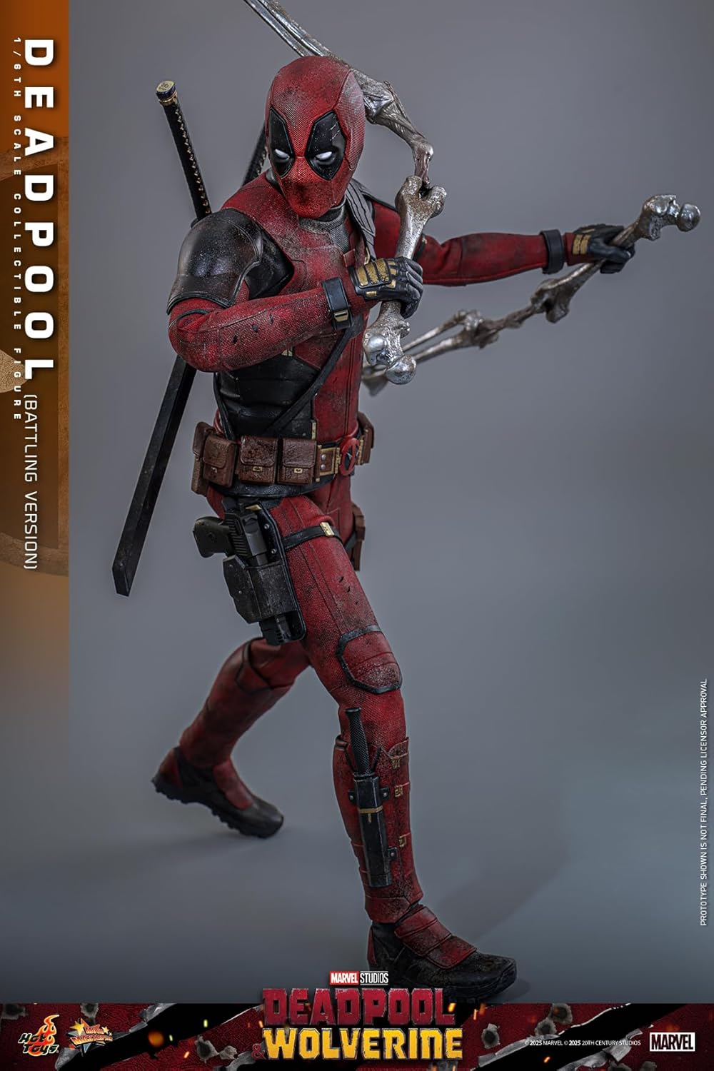 Movie Masterpiece Deadpool & Wolverine Deadpool (Battle Version) 1/6 Scale Figure
