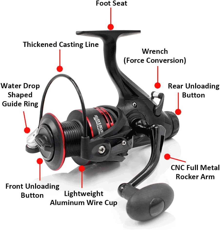 Spinning Fishing Reel 4000/5000/6000 9+1BB Nylon Metal Fast Lightweight Stream Trout Bass Double Unloading Force Fishing Wheel