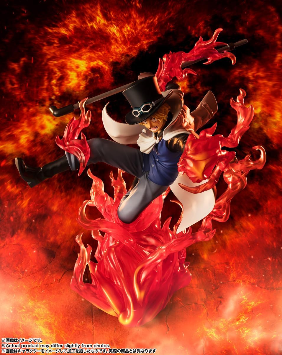 BANDAI SPIRITS Figuarts Zero One Piece Sabo - Fire Fist Kingdominator, Approx. 7.5 inches (190 mm), PVC & ABS Pre-painted Complete Figure