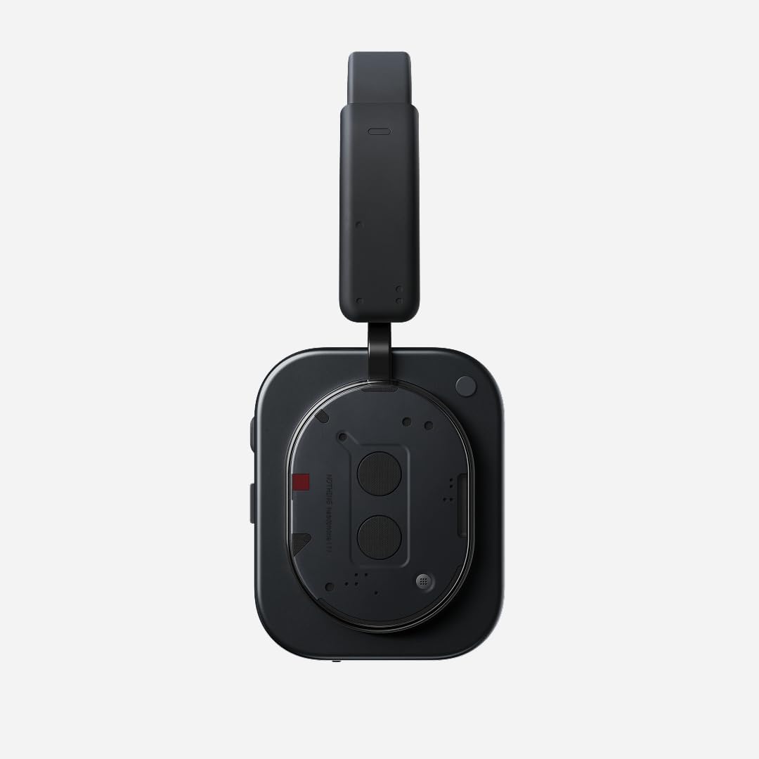 Nothing Headphone(1) Hybrid Active Noise Cancelling Headphones, Wireless Over-Ear Headphones with 6 Mics, Personalized Space Audio, Tuned by KEF, Up to 80 Hours Playback Bluetooth Headset Black
