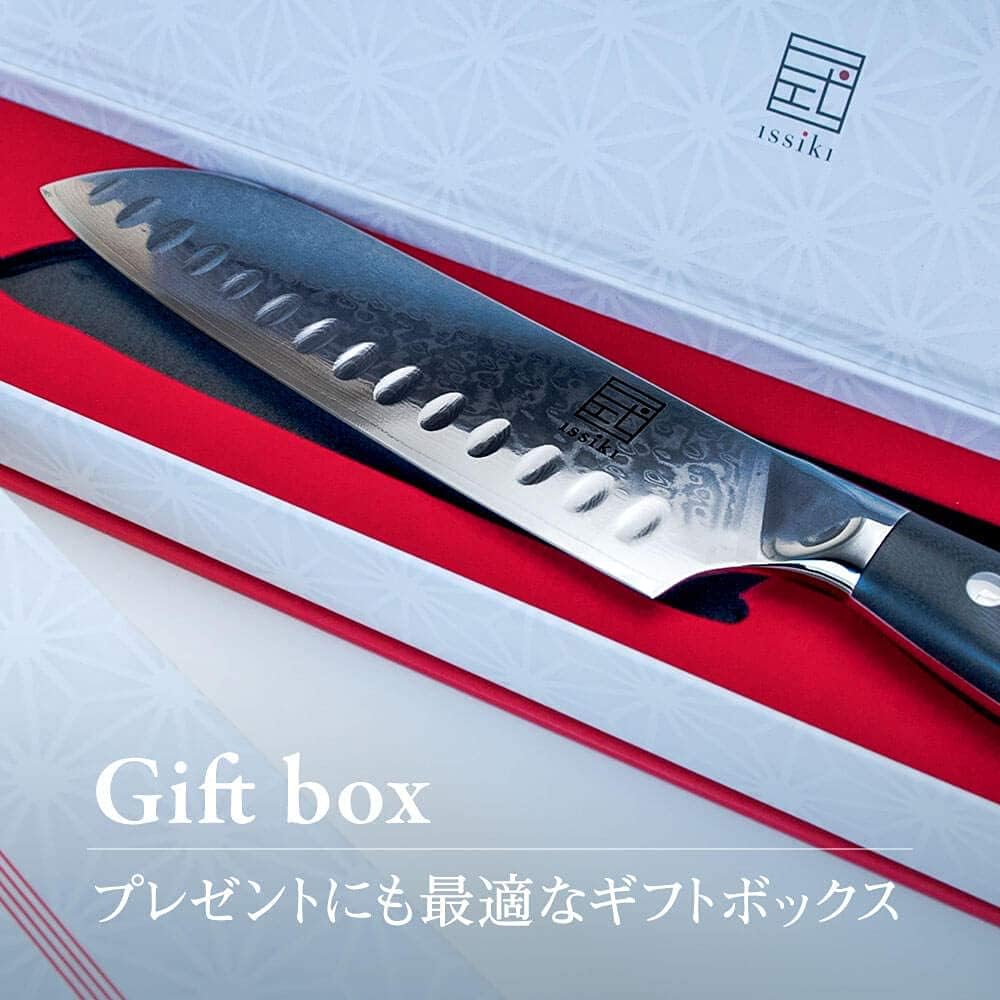 Damascus Santoku Knife, VG10, 67 Layers, 6.7 inches (170 mm), Stainless Steel, Dishwasher Safe, Gift, Double-edged, Wood Handle, Kitchen Tool, Blade Length