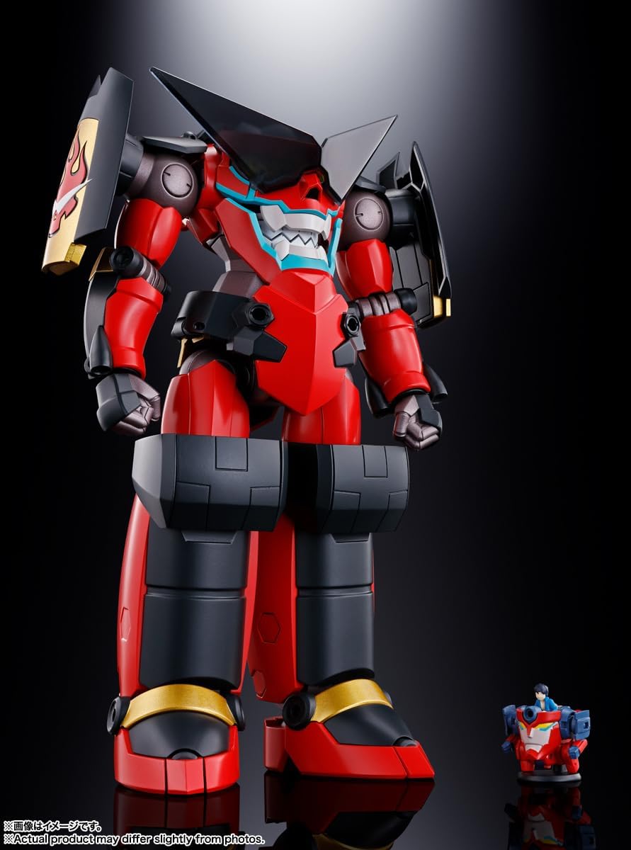 TAMASHII NATIONS Soul of Chogokin Tengen Toppa Gurren Lagann GX-107 Complete Transformation and Combination Gurren Lagann & Great Rotation Giga Drill Set Approx. 7.1 inches (180 mm); PVC & ABS