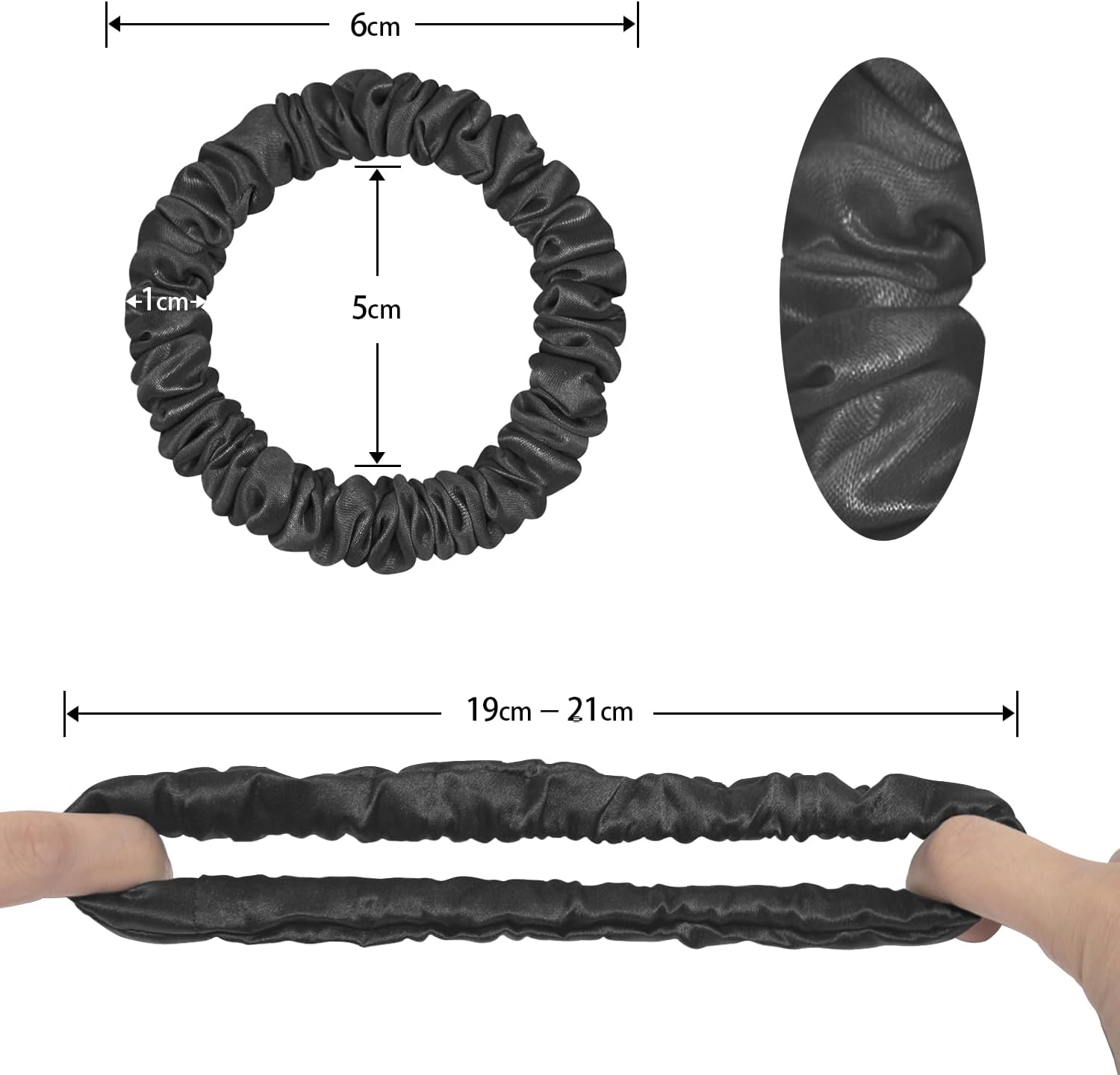 Utukky Silk Hair Rubber Silk Scrunchy Volume, Stylish, Adult 100% Natural Silk, 6A Class, Hair Accessories, Hair Accessories, Anti-Static, Gentle on Hair, Mature Gift, Set of 1