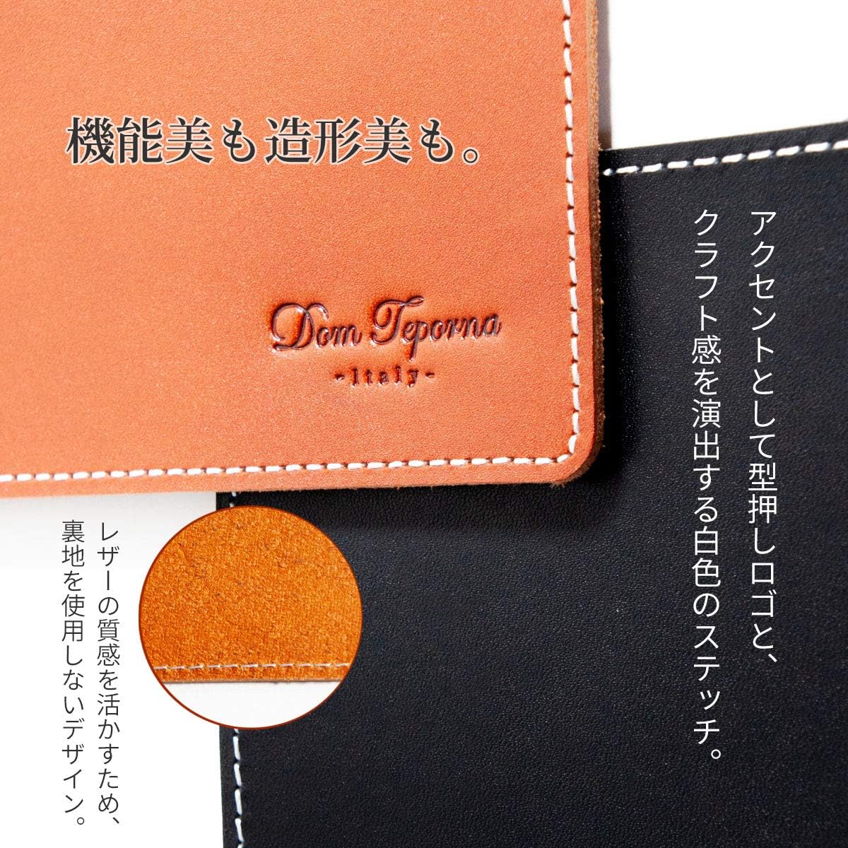 [Dom Teporna Italy] Mouse Pad, Large 11.8 inches (30 cm), Genuine Italian Leather, Artisan Finish, Optical & Laser & Blue LED Mouse, a4, Large Size, Office, Desk, Compatible with All Black