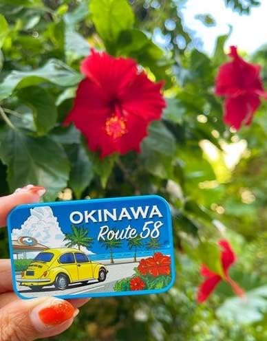 Mint Tablet, Mint Can (Shori Castle/Route 58/Wave), Okinawa Limited Edition, OKINAWA, Set of 3, Refreshing Sweets, Made in Okinawa Prefecture, NEXT Yura Prefecture, Okinawa Prefecture, Souvenir