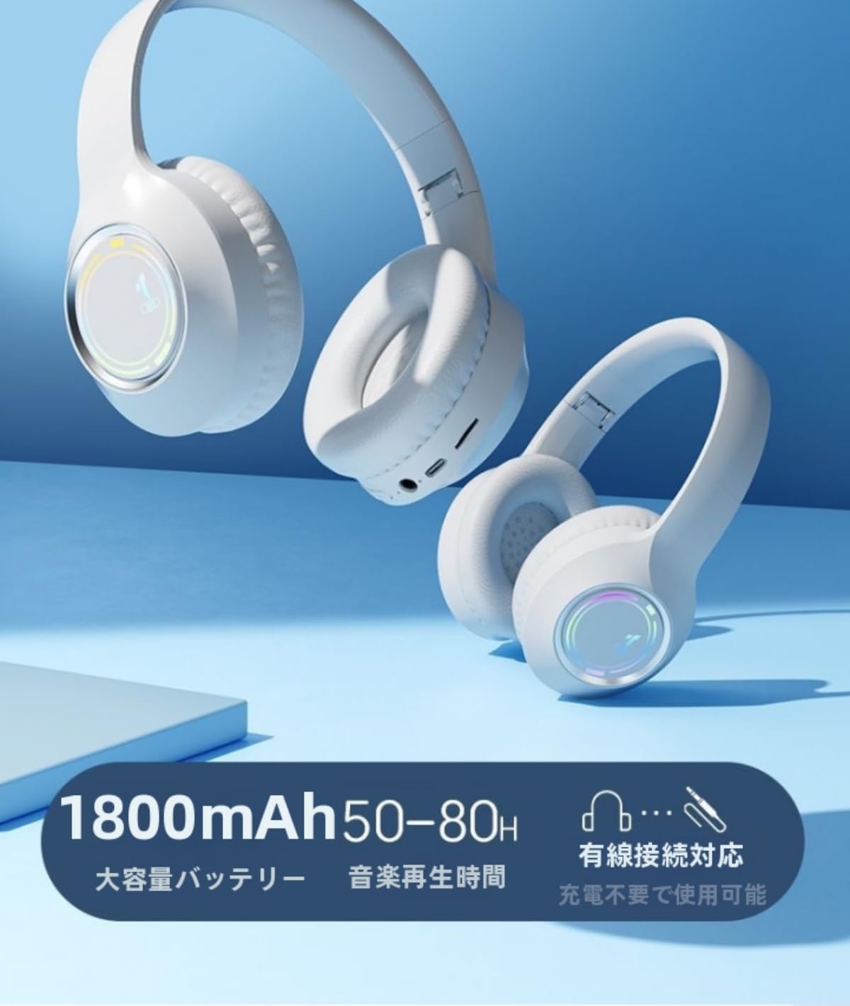 (Exclusive) Bluetooth Wireless Headphones, Bluetooth 5.3, ANC Noise Cancelling, Wired and Wireless, Dual-Use, HIFI High Sound Quality, Headphones Up to 80 Hours Playback, Sealed Type