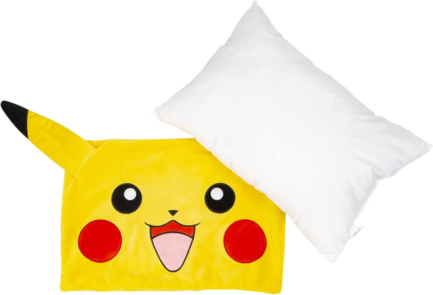 MORIPiLO Pokemon Pikachu Face Die-Cut Pillow, Small Size, Skin Friendly Micro Fabric, Goods, Plush Nap Pillow, 11.0 x 15.4 x 3.9 inches (28 x 39 x 10 cm), Yellow, Character Pillow Morisita