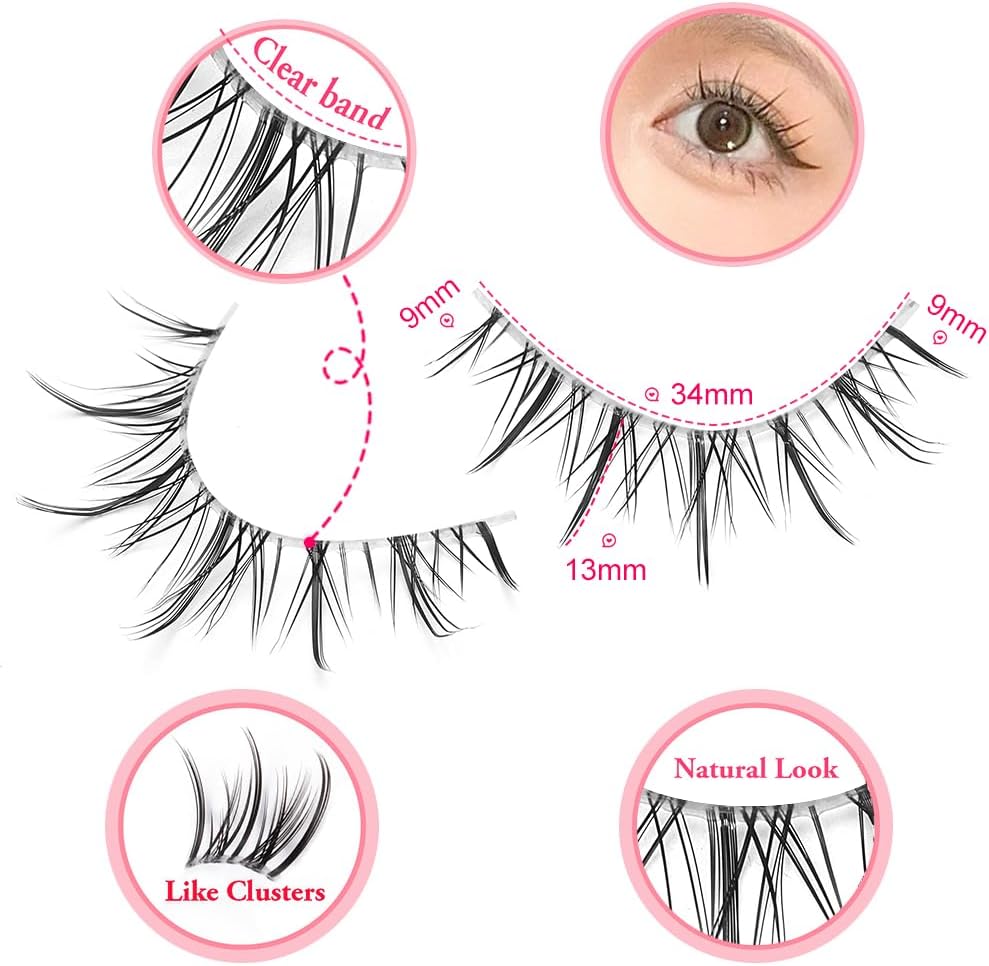 10 Pairs Pack Cartoon False Eyelashes Natural Looking Anime False Eyelashes Fluffy Fake Mink Cosplay False Eyelashes Korea Japan Asian False Eyelashes Masquerade Party Eye Makeup False Eyelashes (Y14)