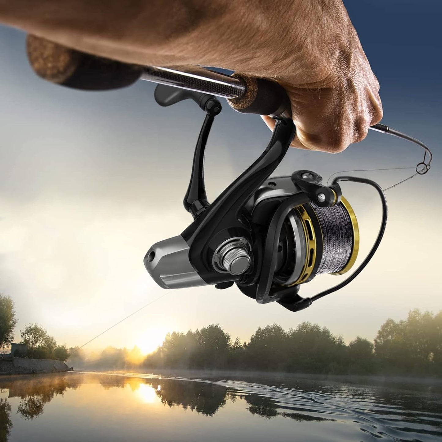 Watachamp Orion Spinning Reel (for Yaen), Throwing Reel, Far Throw Reel, Fishing Reel, BR 6000, 7+1, Ball Bearing, Max Drag 33.1 lbs (15 kg)