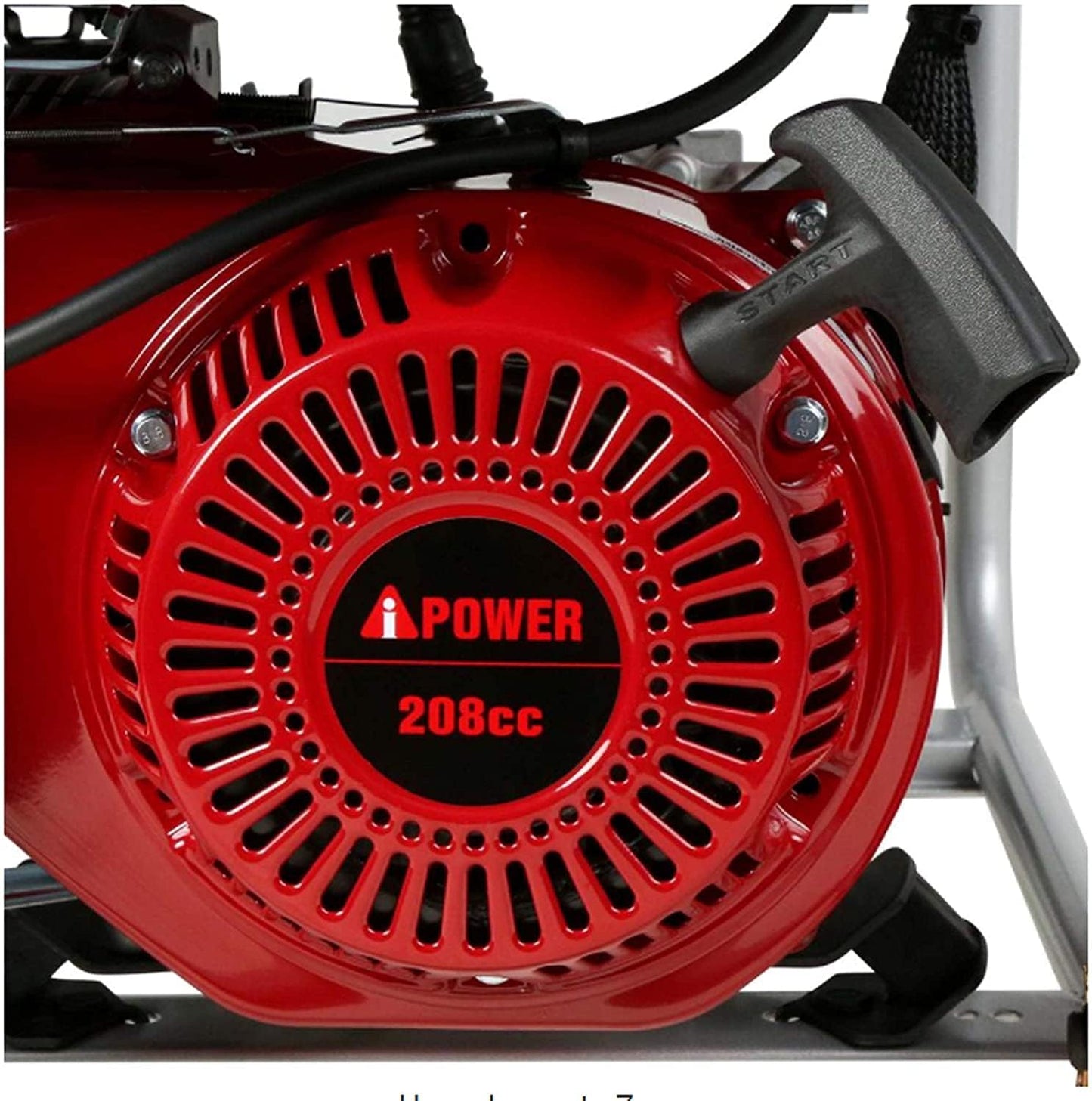 A-iPower SUA4500 4,500-Watt Gasoline Powered Portable Generator Wheel Kit Included, Red