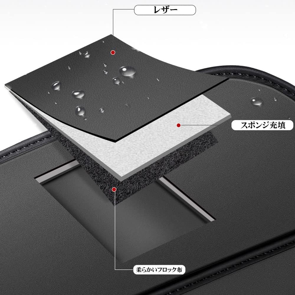 Toyota Prius 50 Series/Prius 60 Series Kick Guard, Seat Back Mat, Rear Seat Back Protector, Interior, Stain Prevention, Embroidered Logo, Scratch Protection