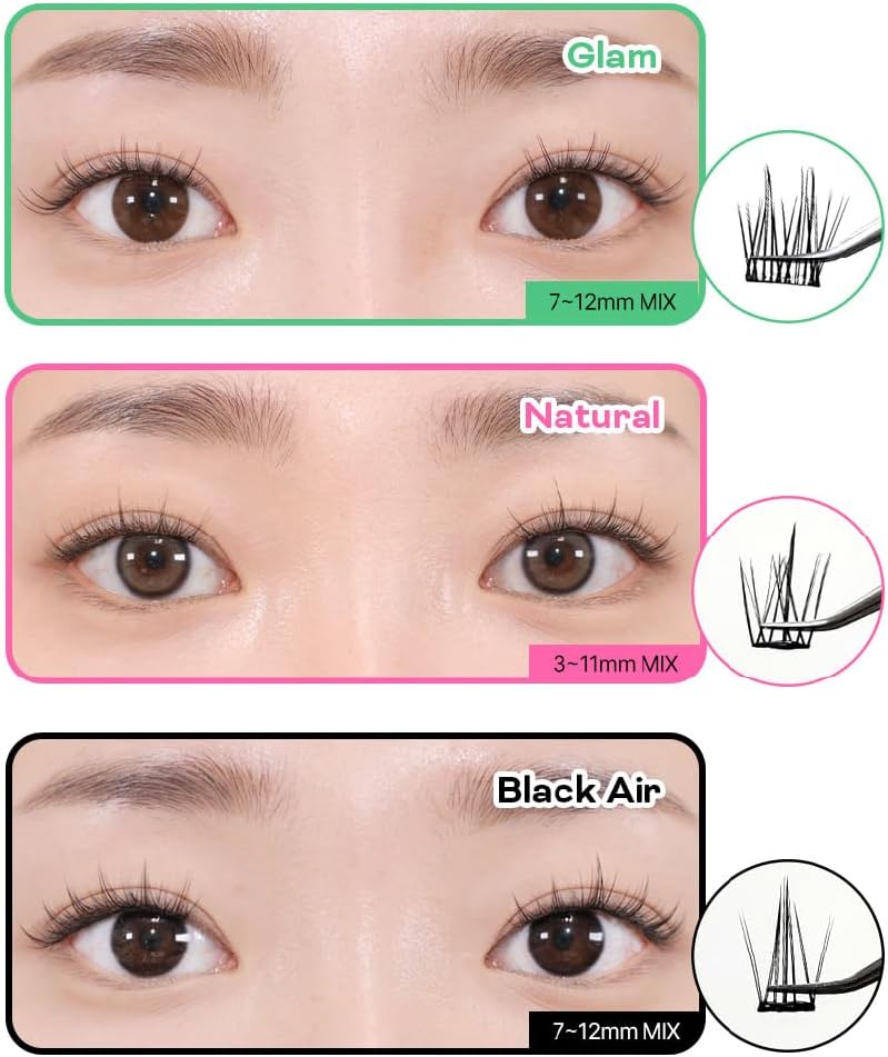 No GLUE Kibo Pipi Rush One-Touch Eyelashes with No Glue (#Natural)