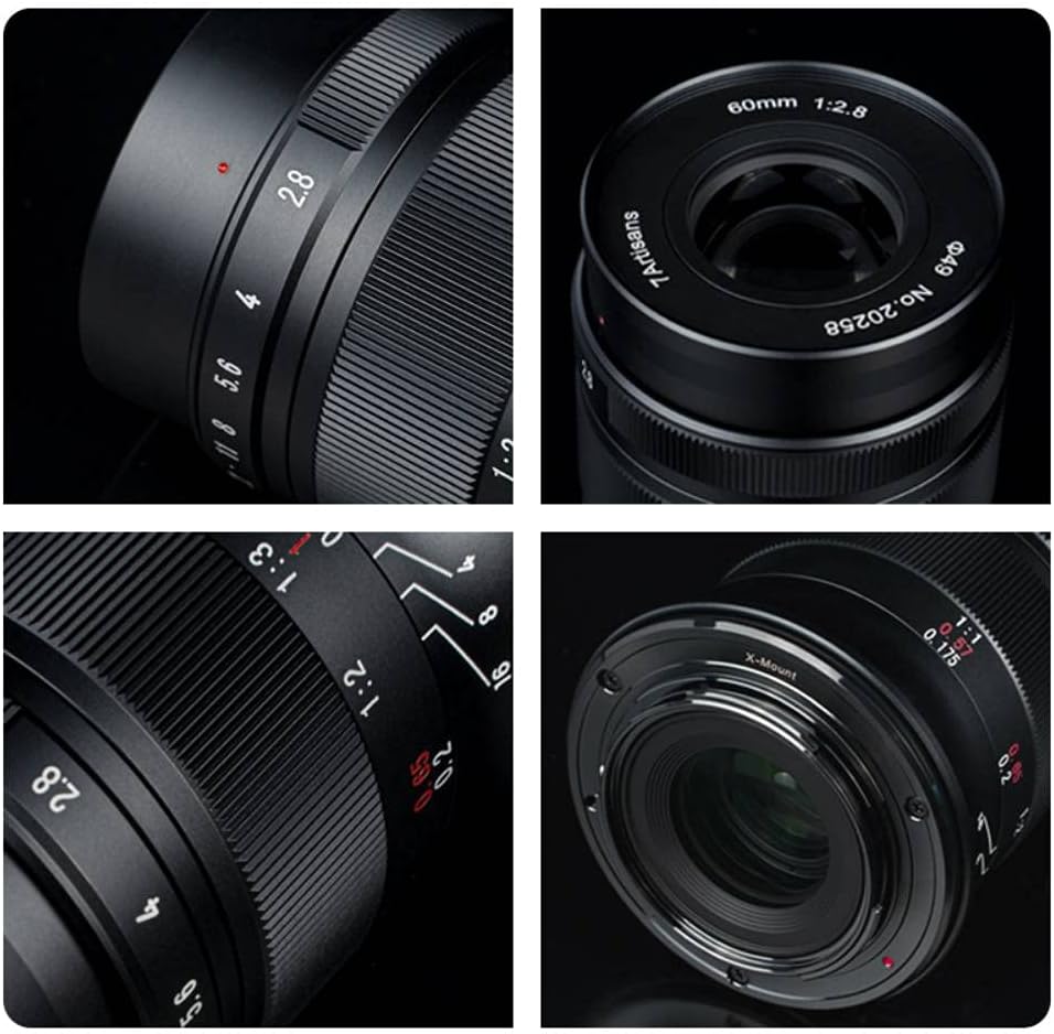 7artisans 60mm F2.8 MarkII Macro Manual Focus Camera Lens APS-C Mirrorless Camera Lens Leica T Leica TL Leica TL2 Leica Cl Sigma FP