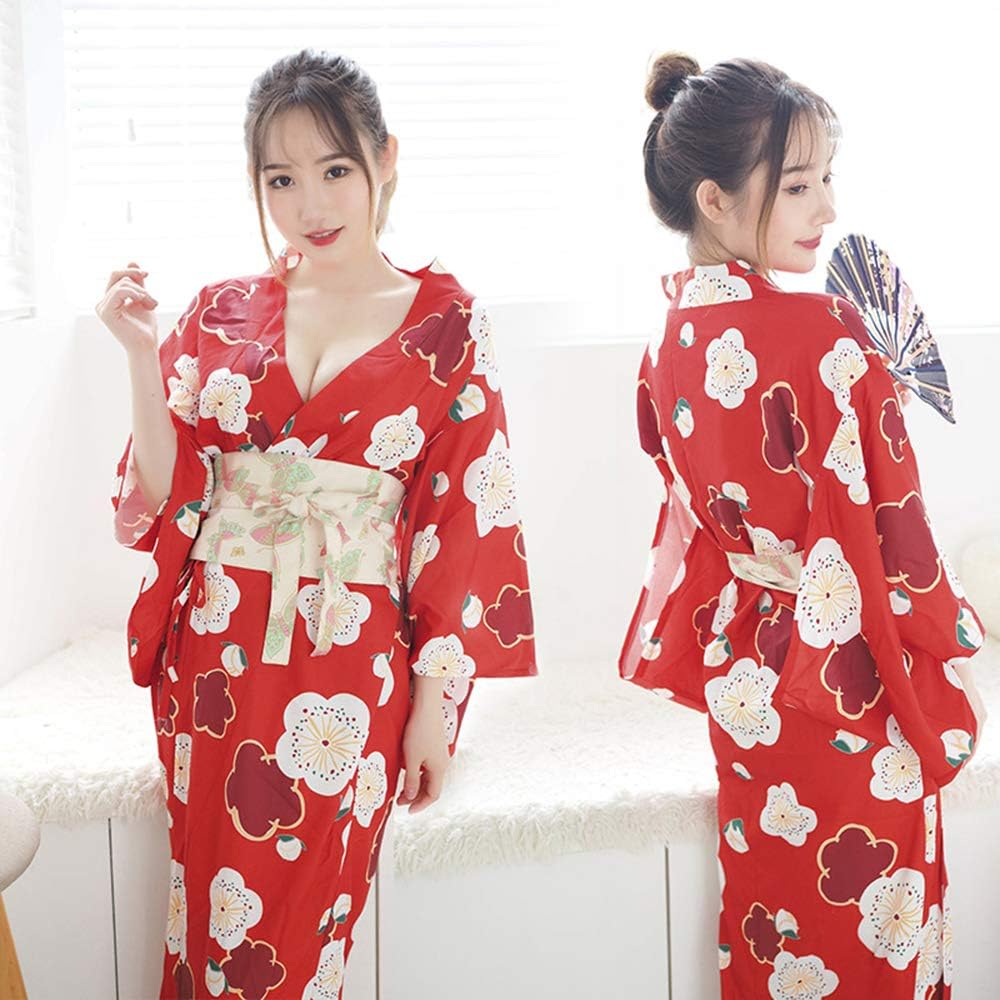Yukata, Kimono, Cosplay, Sexy, Erotic, Extreme Etch, Courtesan, Lingerie, Costume, Baby Doll, Pajamas, Sleepwear, Cute, Front Opening, Yamato Nadeshiko, Japanese Costume, Women's, Female, Sexy