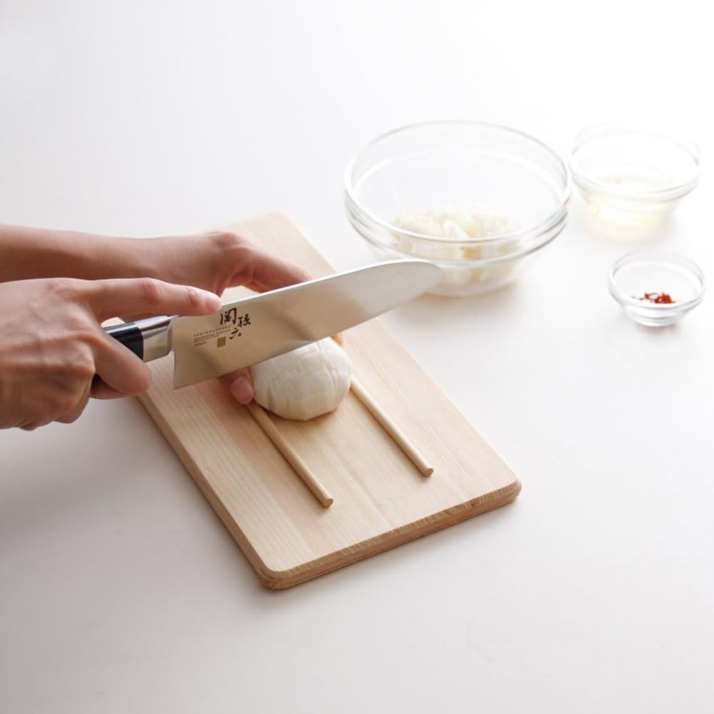Kai Corporation AE5161 Seki Sonroku Santoku Knife, 6.5 inches (165 mm), Right-Handed, Left-Handed, 1000CC, Made in Japan