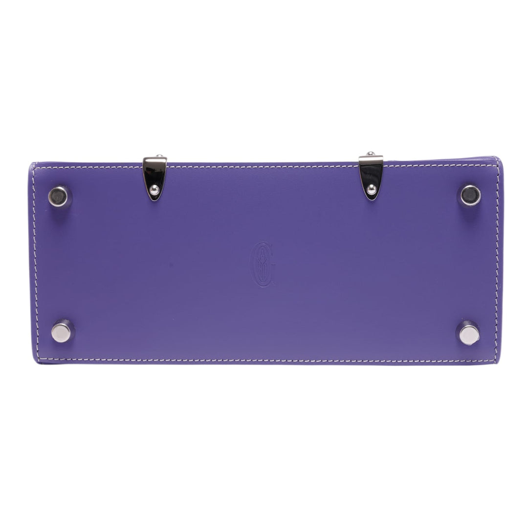 GOYARD SAIGON STRUCTURE 'EMBROIDERED BLUEBERRY PURPLE' NUMBERED MINI BAG