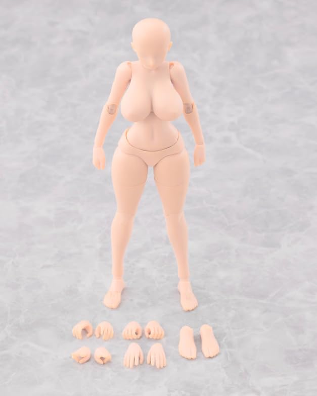 [AC] K-TOYS KT02 1/12 Anime Style Movable Action Figure Glamorous Female Bare Body White Skin