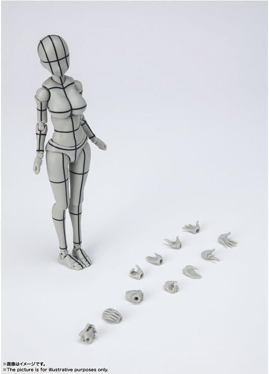 BANDAI SPIRITS S.H. Figuarts Body-chan - Kentaro Yabuki, Edition, Wire Frame (Gray Color Ver.) (Resale Version), Approx. 5.3 inches (135 mm), PVC & ABS, Pre-painted Action Figure