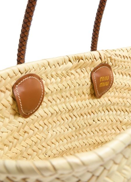 MIU MIU Palmetto ストロー かごバッグ ミディアム - Image 7