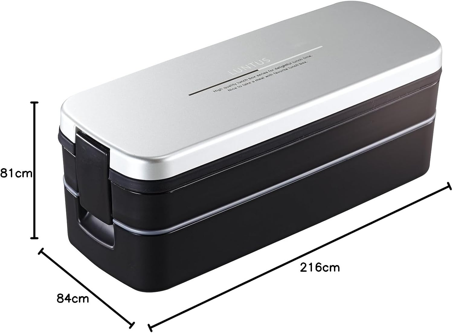 Asvel SS-T820 Lunchbox with 2-tier Back, Lantas FL, Silver