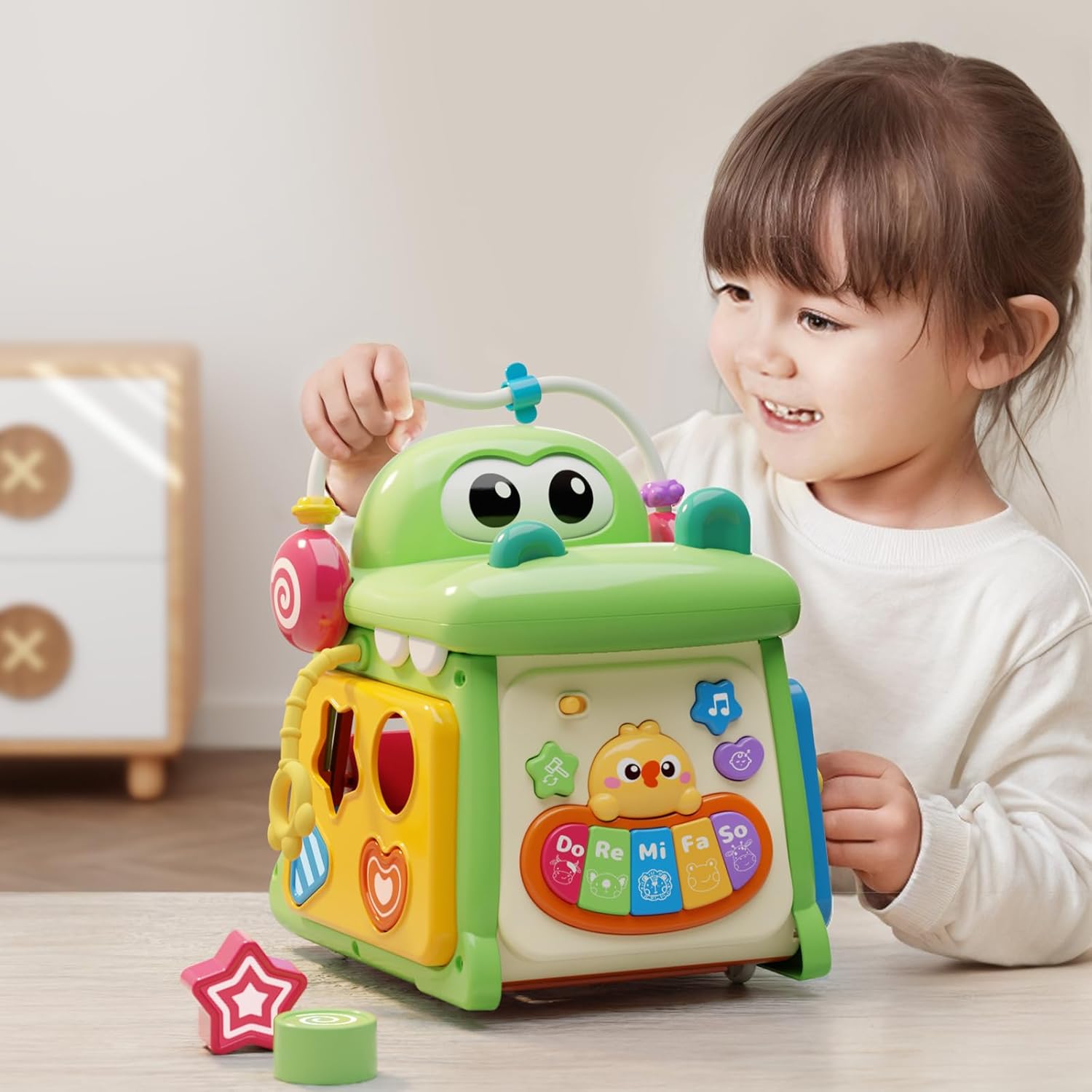 Educational Toy Montessori - Sound Toy with Light | Sensory Stimulation Naughty Free Reign | Boy Girl Birthday Present
