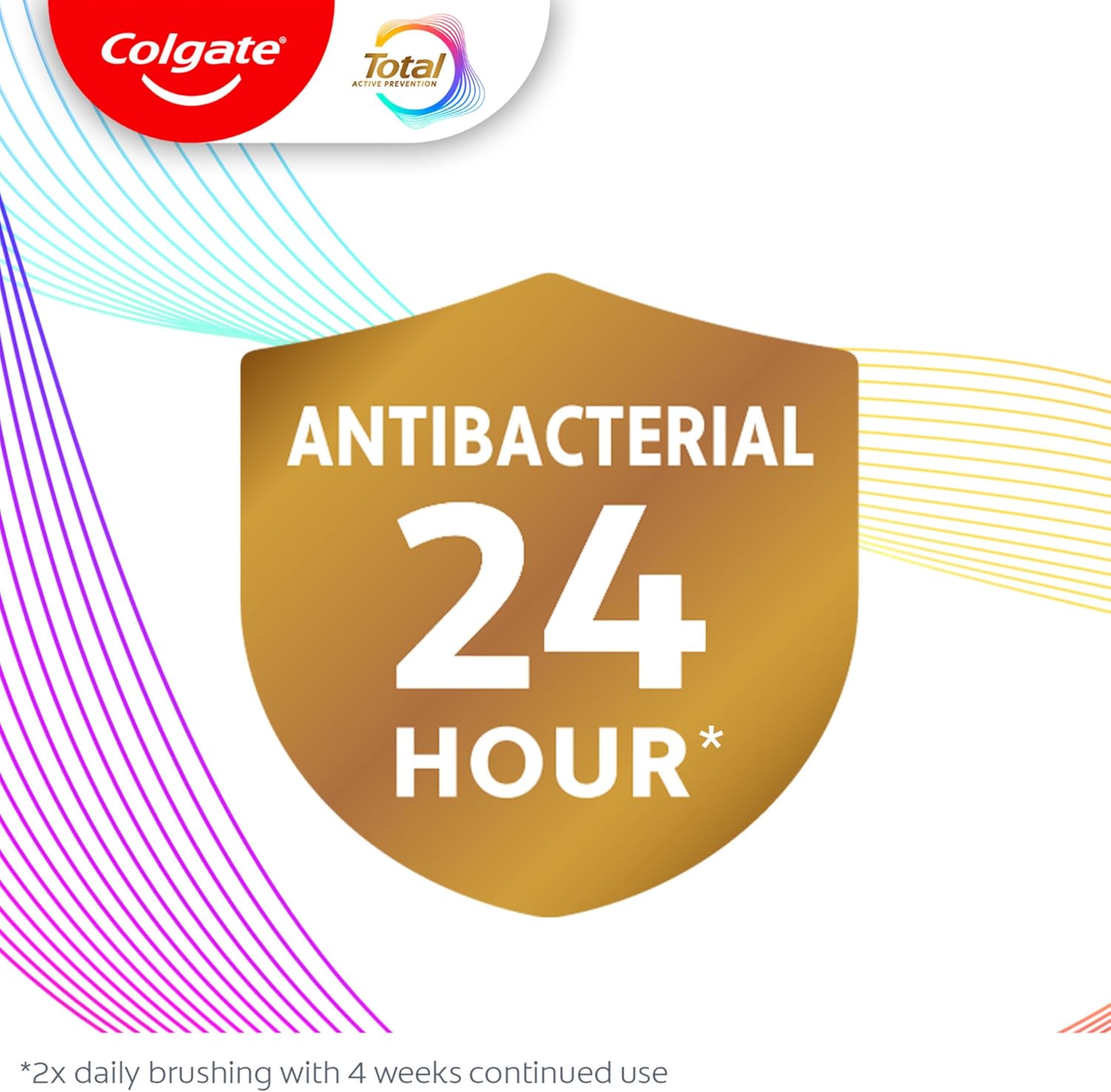 Pasta dental blanqueadora Colgate Total, 5.1 oz, paquete de 2, fluoruro antibacteriano para placa, gingivitis, sensibilidad, eliminación de manchas, clínicamente probado, menta