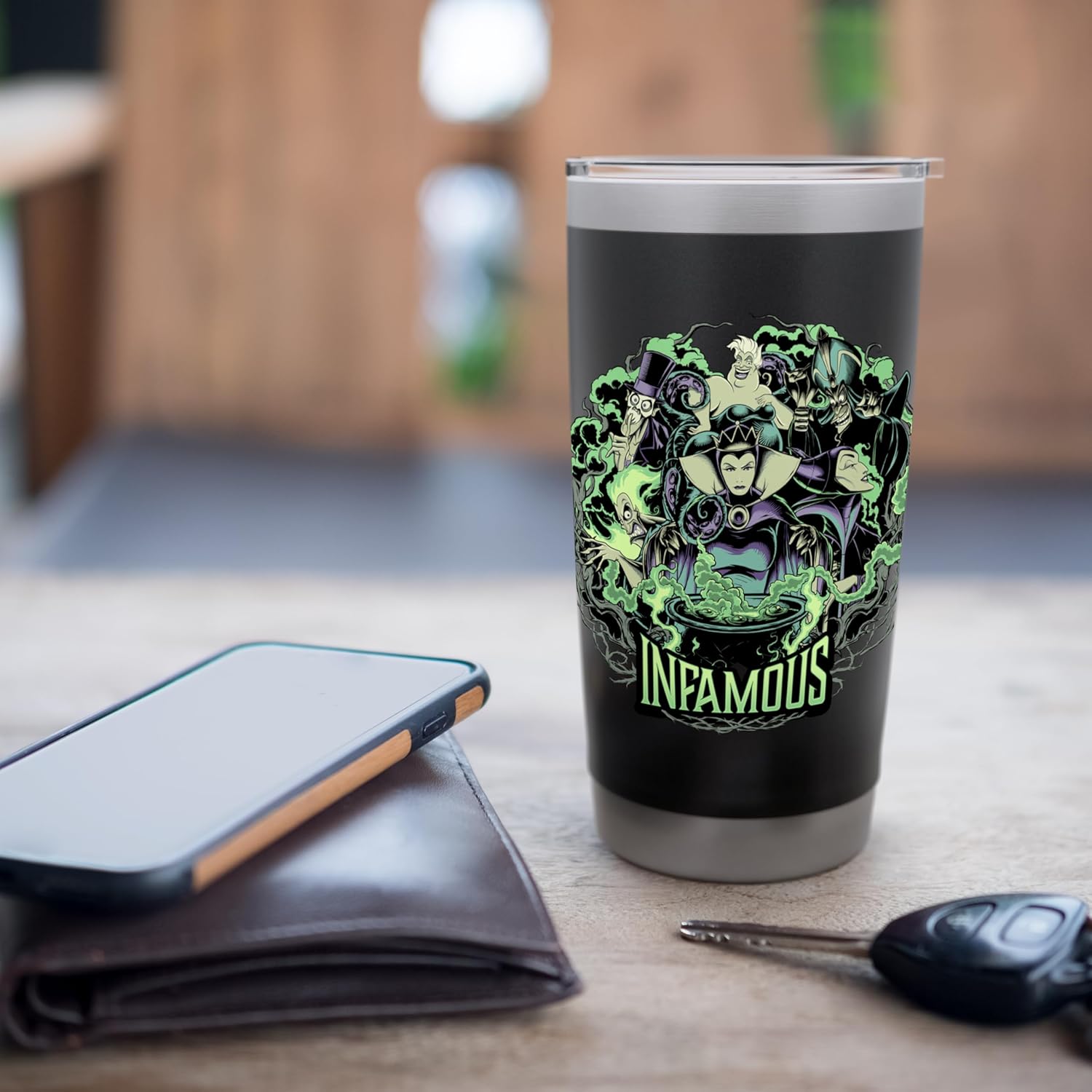 Disney Villains Infamous Evil Group - Vaso aislado de acero inoxidable