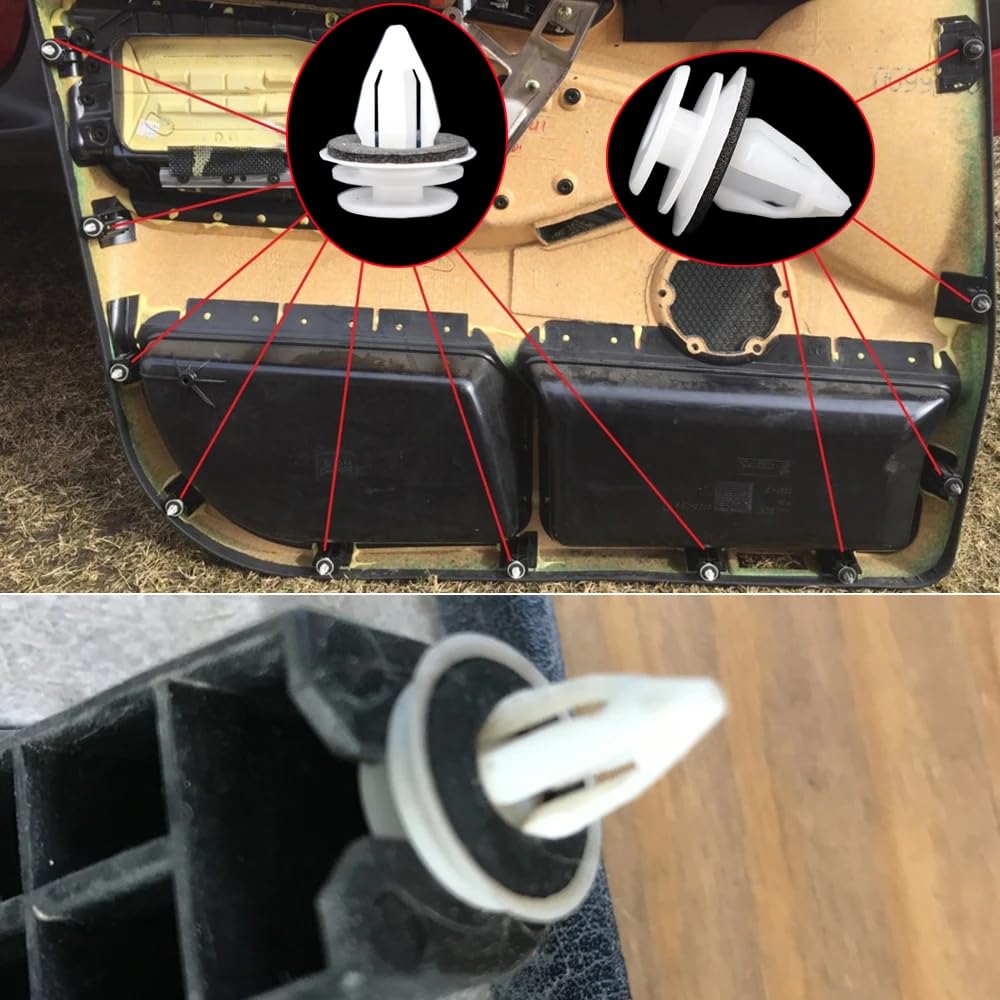 Rivets Car Interior Clips 40pcs Door Trim Bumper Clips