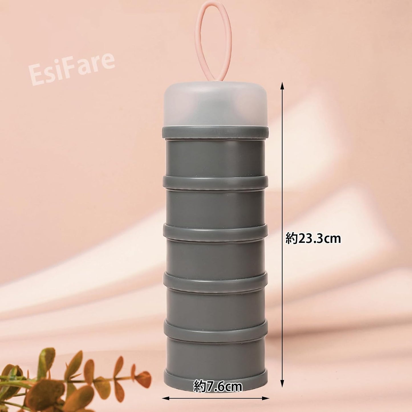 EsiFare Milk Case, 5 Layers 2 Pack Milk Milk Portion Case with Funnel Protein Dividers Kona Milk Case Removable Portable Protein Case Portable Stackable Leak Proof Milk Powder Containers for Portion Milk and Fruits for Going Out, Travel, Workout