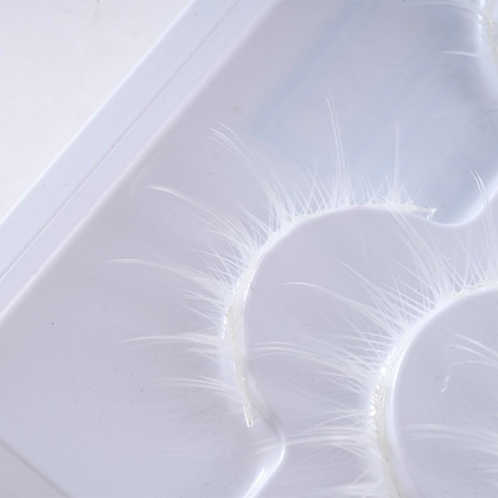 White Anime Eyelashes 3D Hot Pointed 3D Upper Rush Cartoon Cosplay Eyelashes Masquerade for Halloween Party Stage