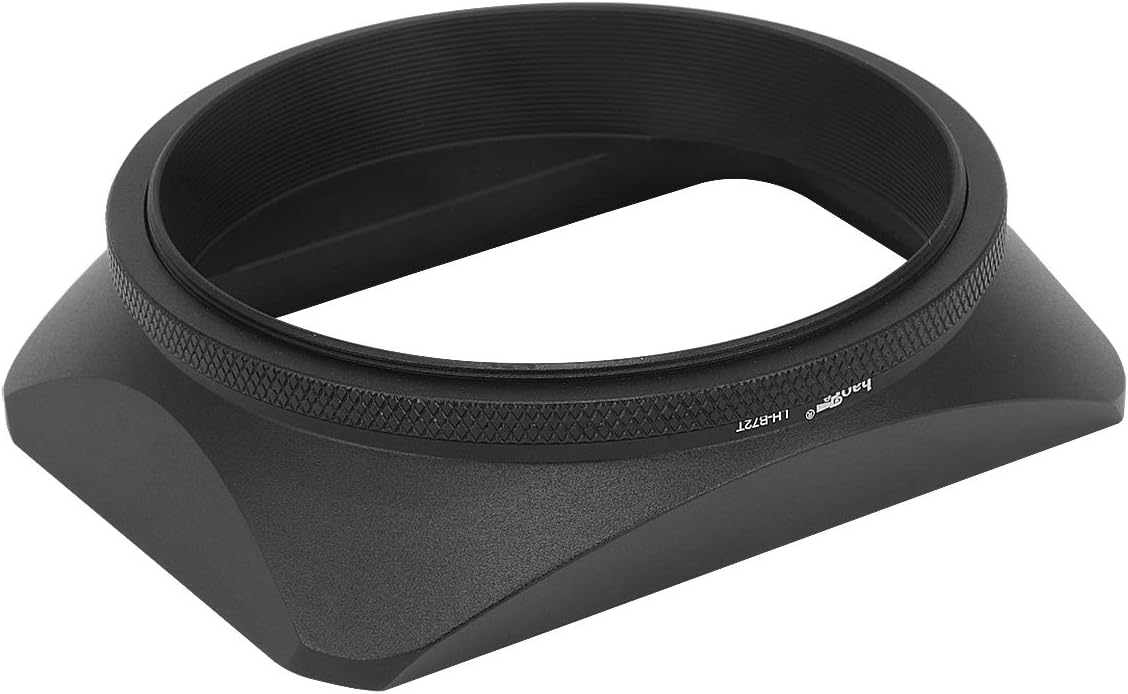 Haoge 72mm Square Metal Screw-in Mount Lens Hood Shade with Cap for Canon Nikon Sony Leica Leitz Carl Zeiss Voigtlander Nikkor Panasonic Fujifilm Olympus Lens and Other 72mm Filter Thread Lenses