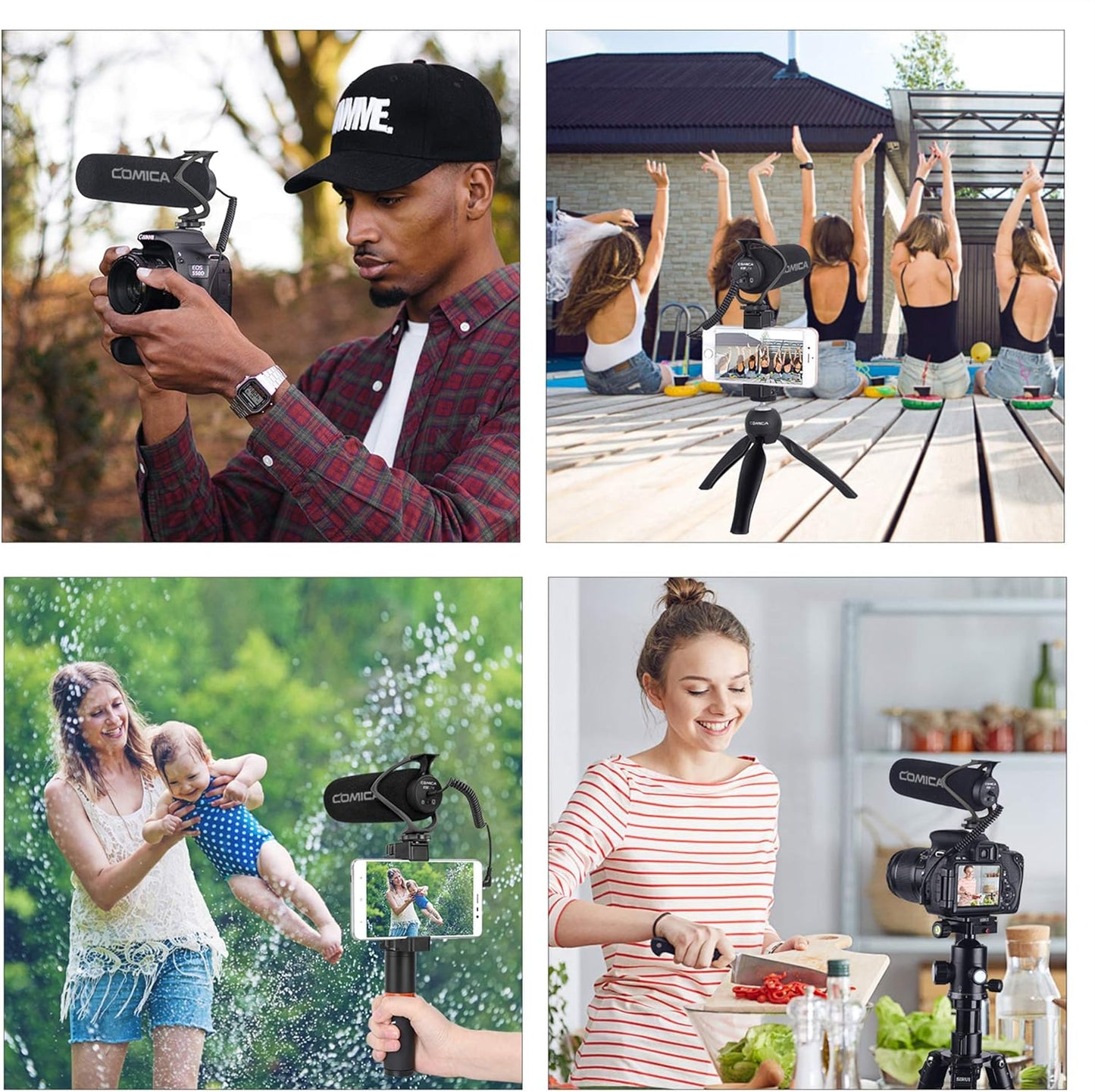 Comica CVM-V30 LITEビデオガン外付けマイク高性能SONY/Nikon/Canon/一眼レフカメラ/iPhone/Huawei用(黒)