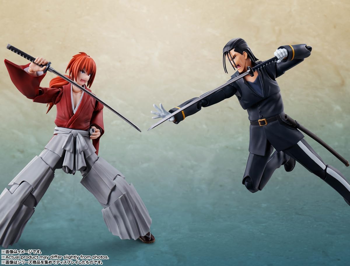 S.H. Figuarts Rurouni Kenshin -Meiji Swordsman Romantic Tan, Hajime Saito, Approx. 6.5 inches (165 mm), PVC & ABS Pre-painted Action Figure