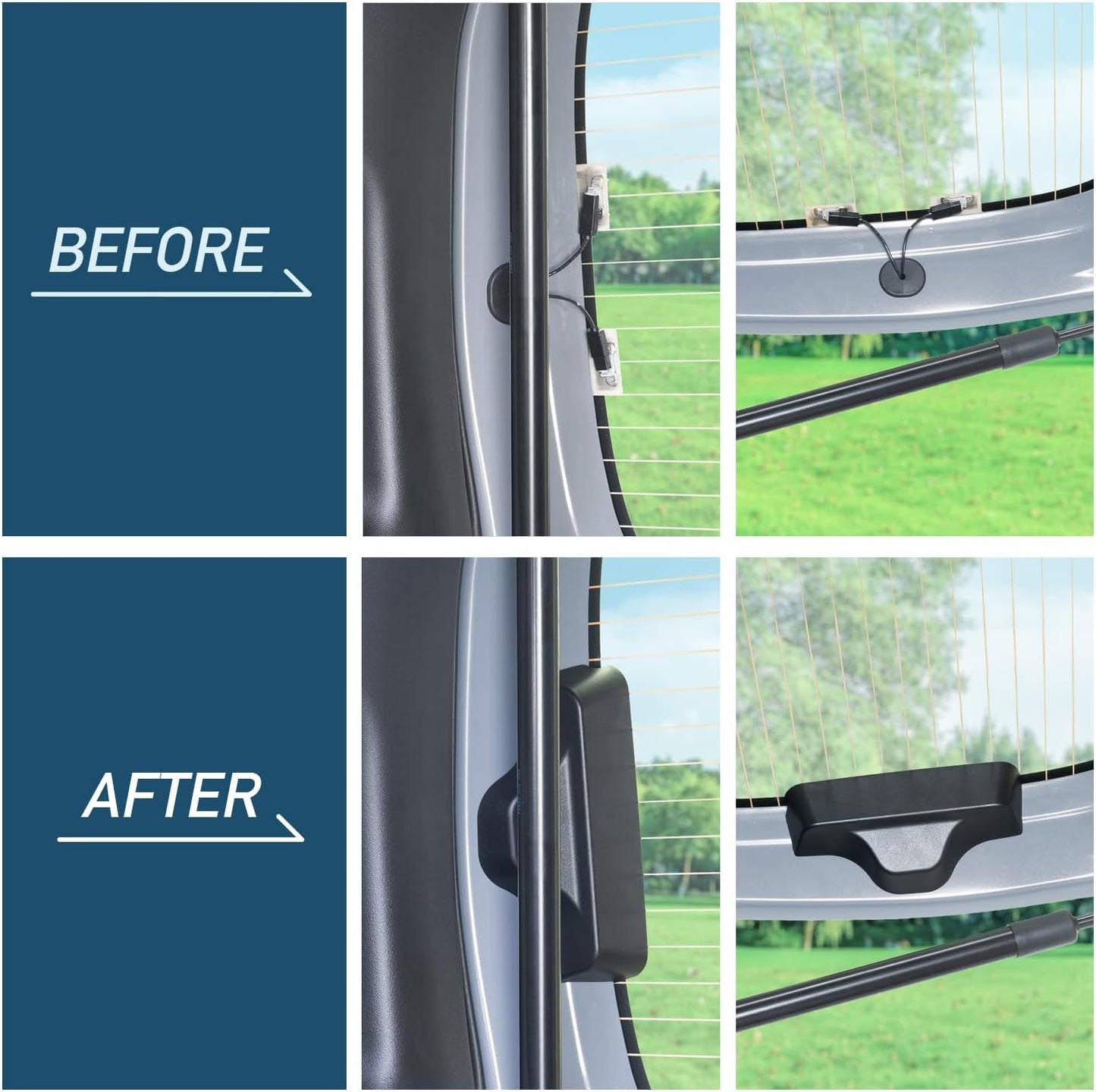 SEIWA Honda N-BOX (Model JF5 JF6) Exclusive Magnetic Rear Defogger Cover IMP307 Dedicated Design, Magnetic Mounting, Double-Sided Tape Not Required, Cable Protection, Rear Heat Wire Cover, Car