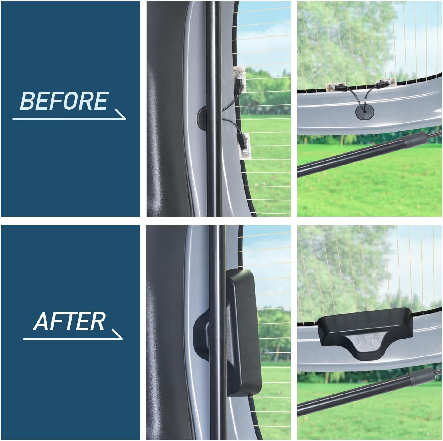 SEIWA Honda N-BOX (Model JF5 JF6) Exclusive Magnetic Rear Defogger Cover IMP307 Dedicated Design, Magnetic Mounting, Double-Sided Tape Not Required, Cable Protection, Rear Heat Wire Cover, Car