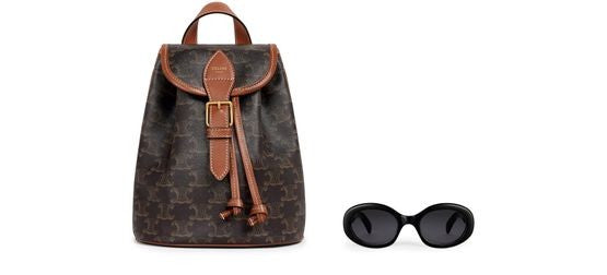 CELINE Folco Triomphe canvas and calfskin mini backpack - Image 7