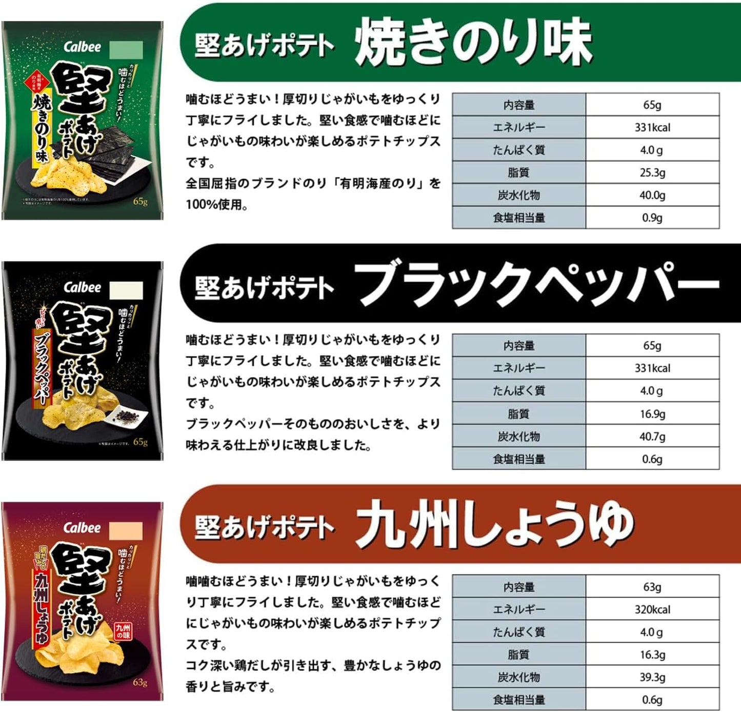 Calbee Snack Assortment Set Potato Chips, Karaage Potato, Pizza Potato 12 Varieties