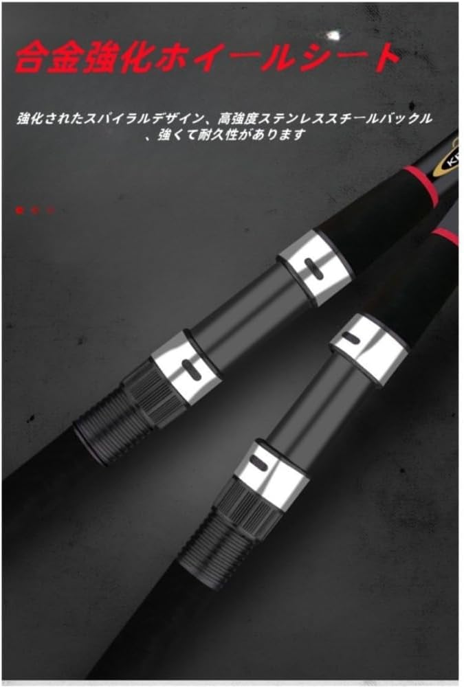 TIMDU釣りセット 竿 1.5M/1.8M/2.1M/2.4M炭素伸縮 ロッド スピニングリール 餌 糸付 初心者向け つりざおセット 収納バッグと日本語説明書付き 海 川 穴 磯 堤防 [並行輸入品]