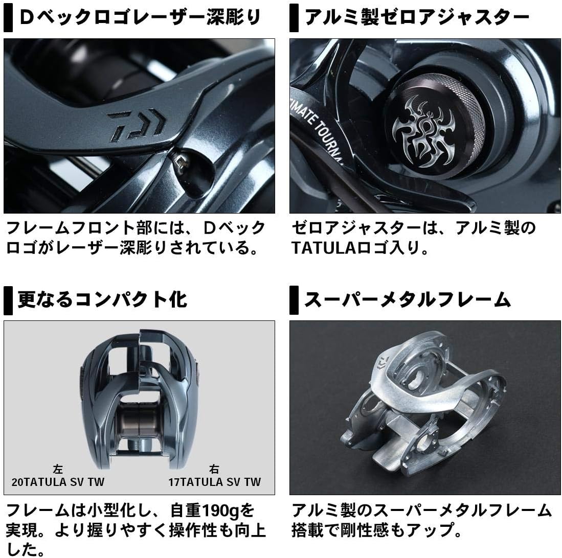 ダイワ(DAIWA) ベイトリール 20 TATULA SV TW タトゥーラ (右/左ハンドル) (2020モデル)