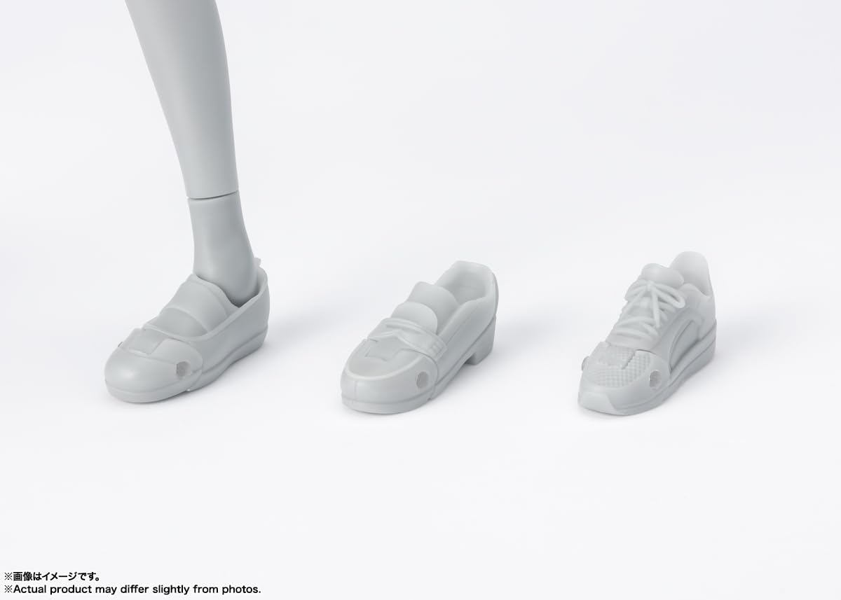 S.H. Figuarts Body-chan School Life Edition DX Set (Gray Color Ver.) Approx. 5.1 inches (130 mm), PVC & ABS Action Figure