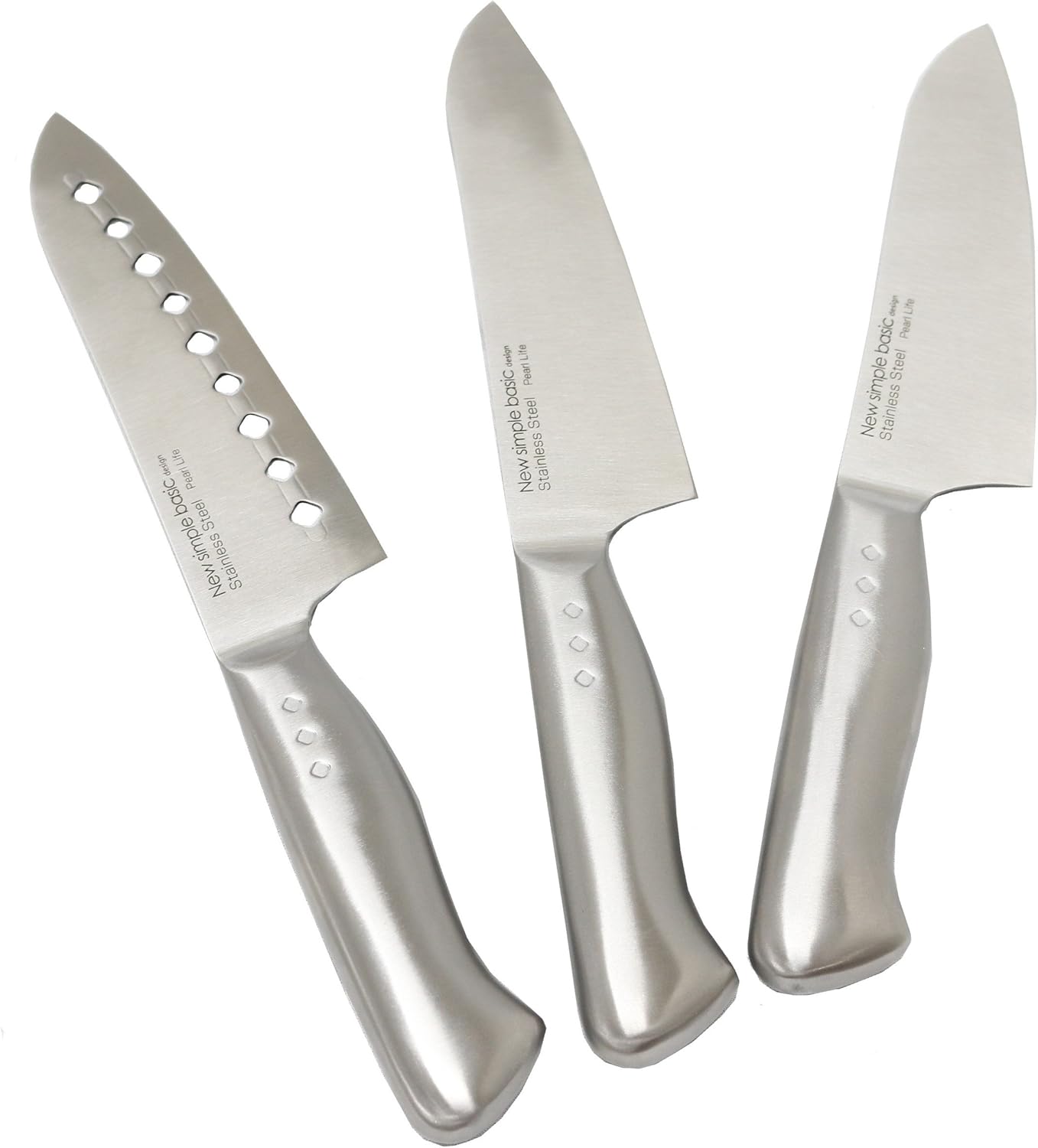 Pearl Metal Santoku Knife 6.3 inches (160 mm) Hole New Simple Basic F-2186