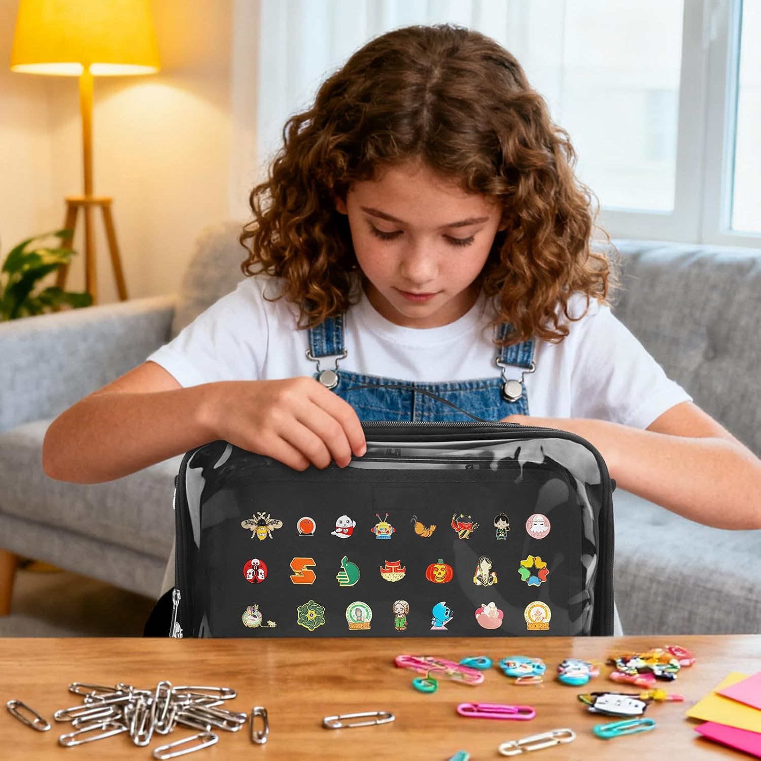 Bolsa de exhibición de pines esmaltados y libro de intercambio de pines para coleccionistas, gran capacidad, 20 páginas, con páginas extraíbles para viajes y comercio