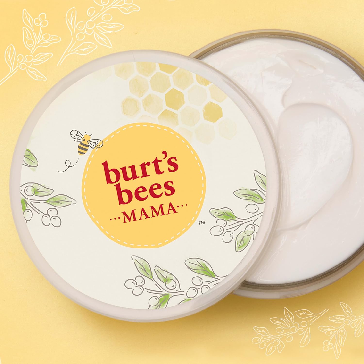 Crema Burt's Bees Mama Belly para el cuidado de la piel, loción de embarazo con manteca de karité y vitamina E, 99% natural, 6.5 onzas