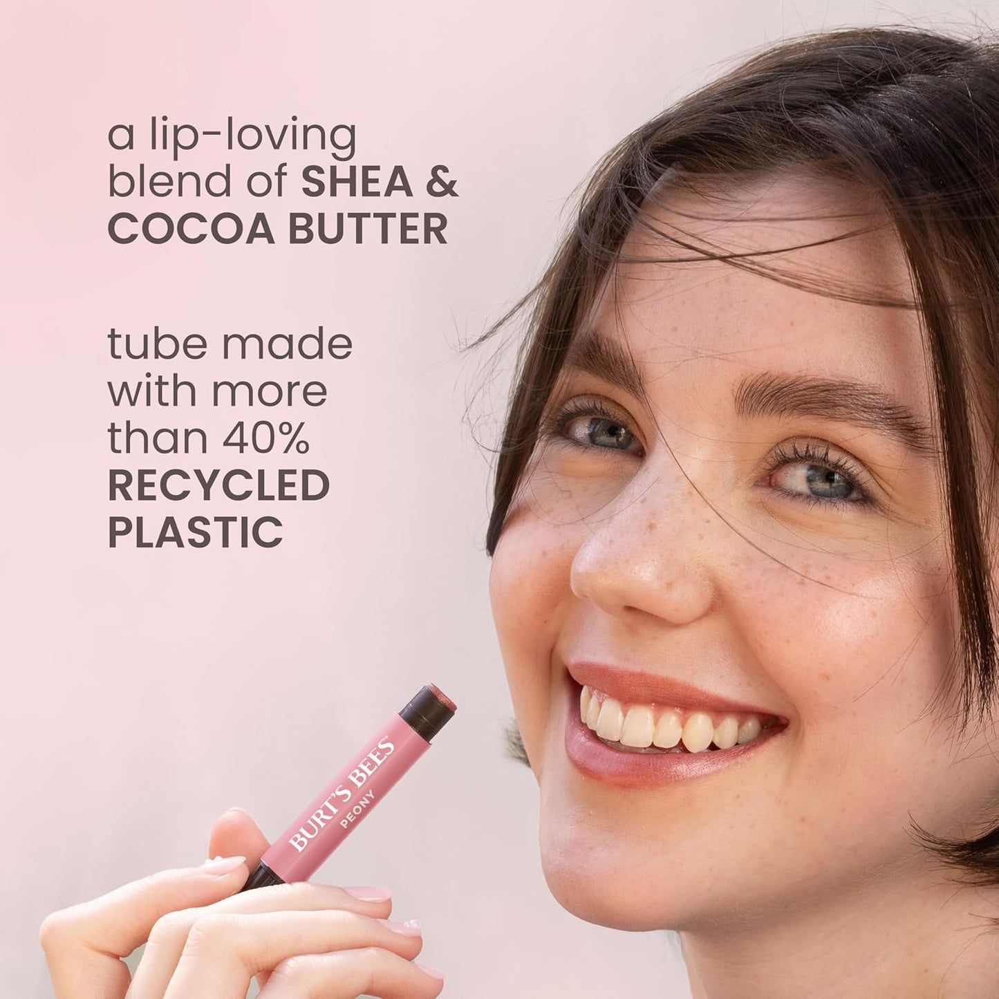Burt's Bees Tinte labial brillante, bálsamo labial tintado en barra, hidratante para hidratación durante todo el día con acabado pigmentado natural brillante y color modulable, higo, 1 tubo, 0.09 oz.
