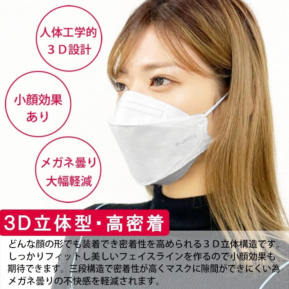 [M-JN95] Made in Japan, Non-woven Fabric 4 Layer Mask, Kaken Test 99%, Individual Packaging, 30 Pieces, 30 Masks [White]
