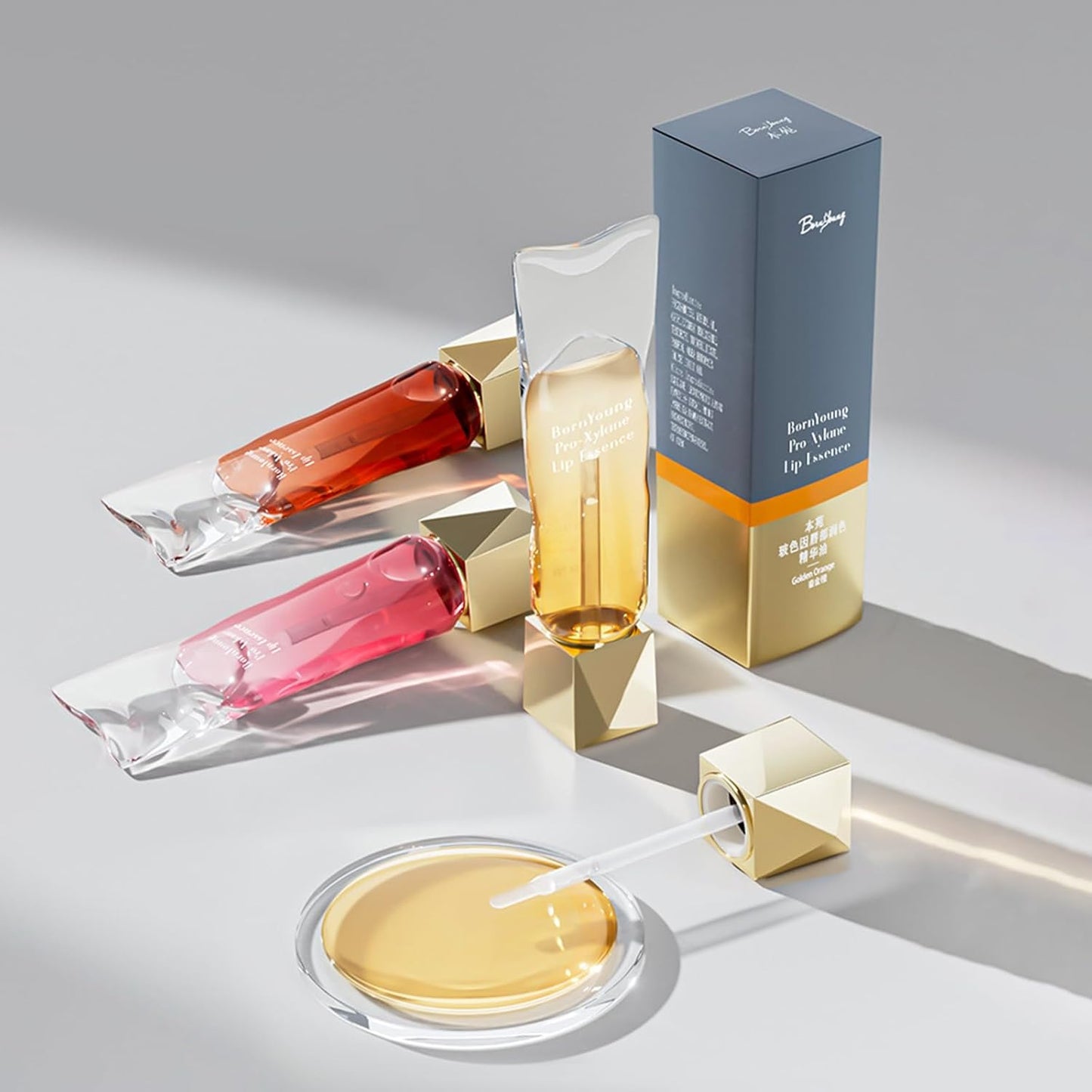 Lip Gloss, Glossy, Moisturizing Lip, Lip Care, Puffy Lips, Long, Lasting, Won't Fall, Improves Lip Texture, Transparent, Moisturizing, Non-Sticky, Cute, Formulated with Natural
