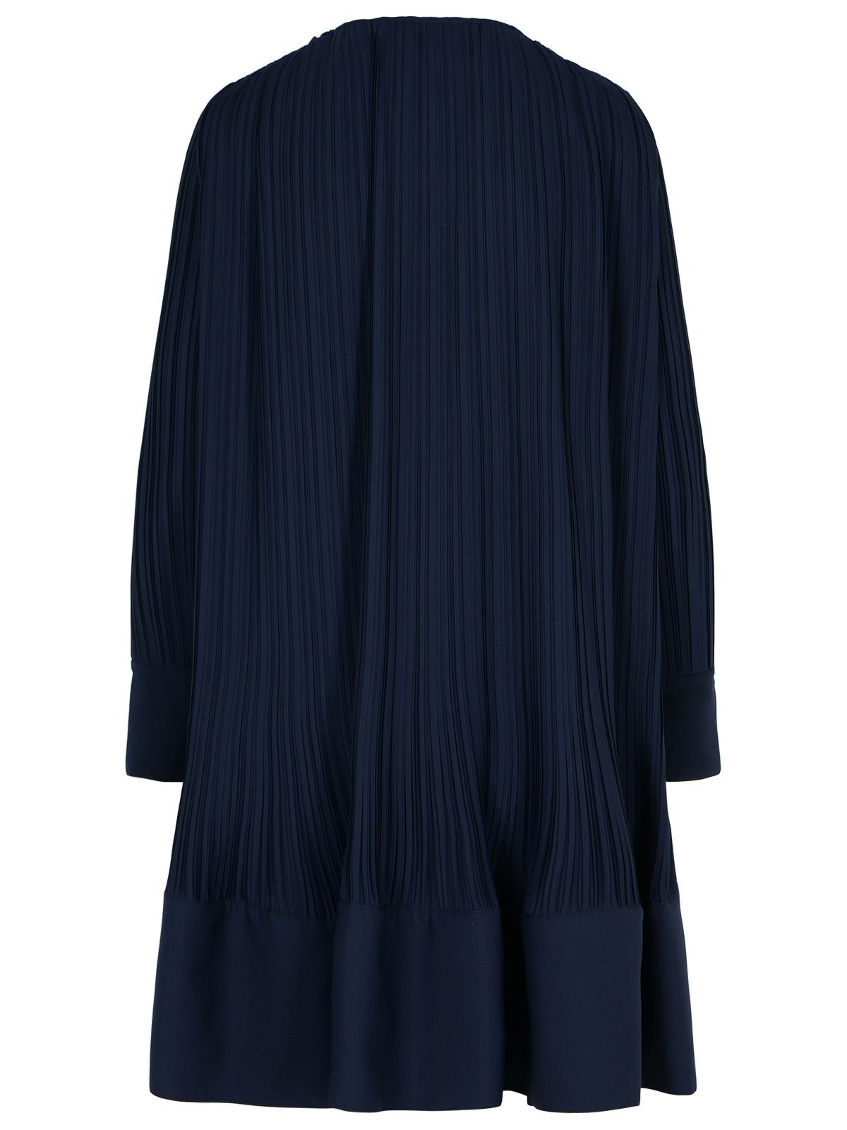 Lanvin Lanvin 'Plissè'海軍ポリエステルドレス - Image 7